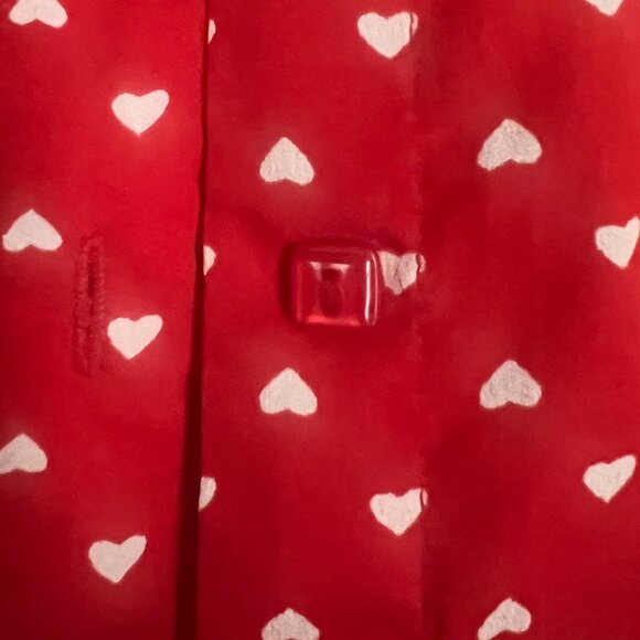 Truth NYC Heart Patterned Button Down Sleeveless Blouse - Picture 7 of 7